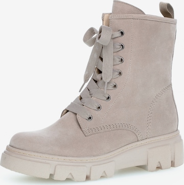 GABOR Lace-Up Ankle Boots in Beige: front