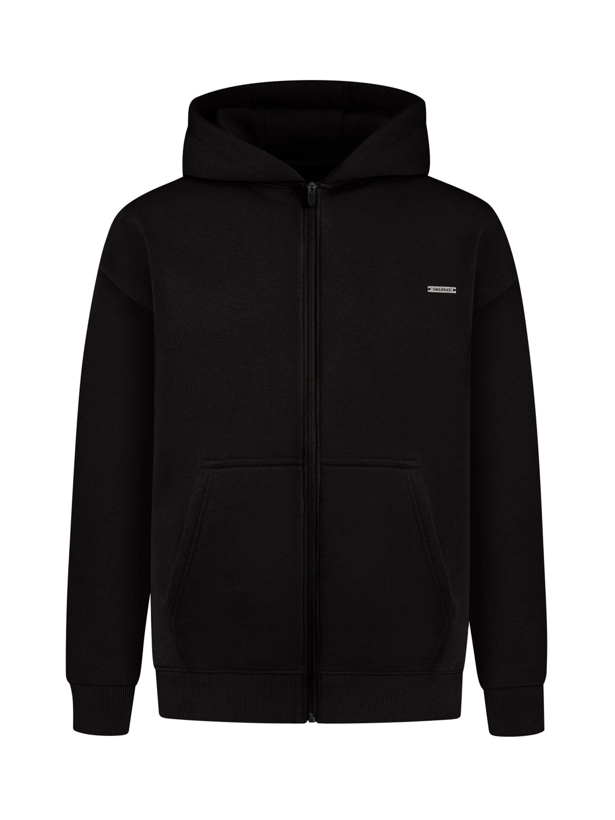 Smilodox Sweat jacket in Black: front