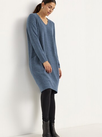 Cellbes of Sweden Gebreide jurk in Blauw: voorkant