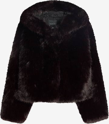 BershkaPrijelazna jakna - smeđa boja: prednji dio