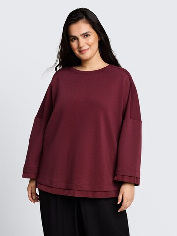 Tom Tailor Women + Sweatshirt in Rot: Vorderseite