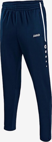 Effilé Pantalon de sport JAKO en bleu : devant