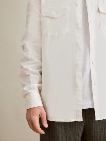 DAN FOX APPAREL Regular Fit Hemd 'Lio' in Weiß