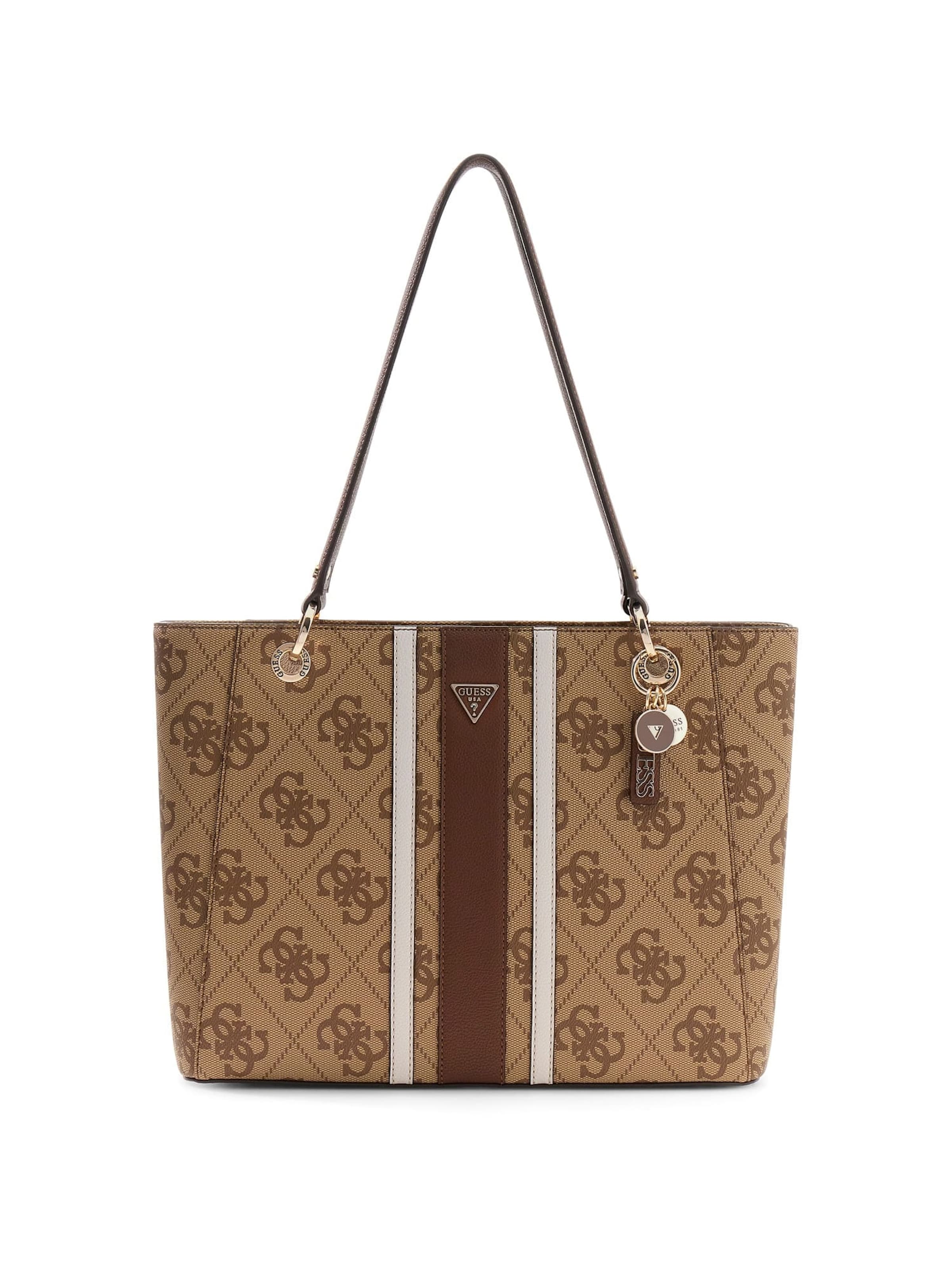 Shopper 'Noelle II' GUESS di colore marrone / marrone chiaro / bianco, Visualizzazione prodotti