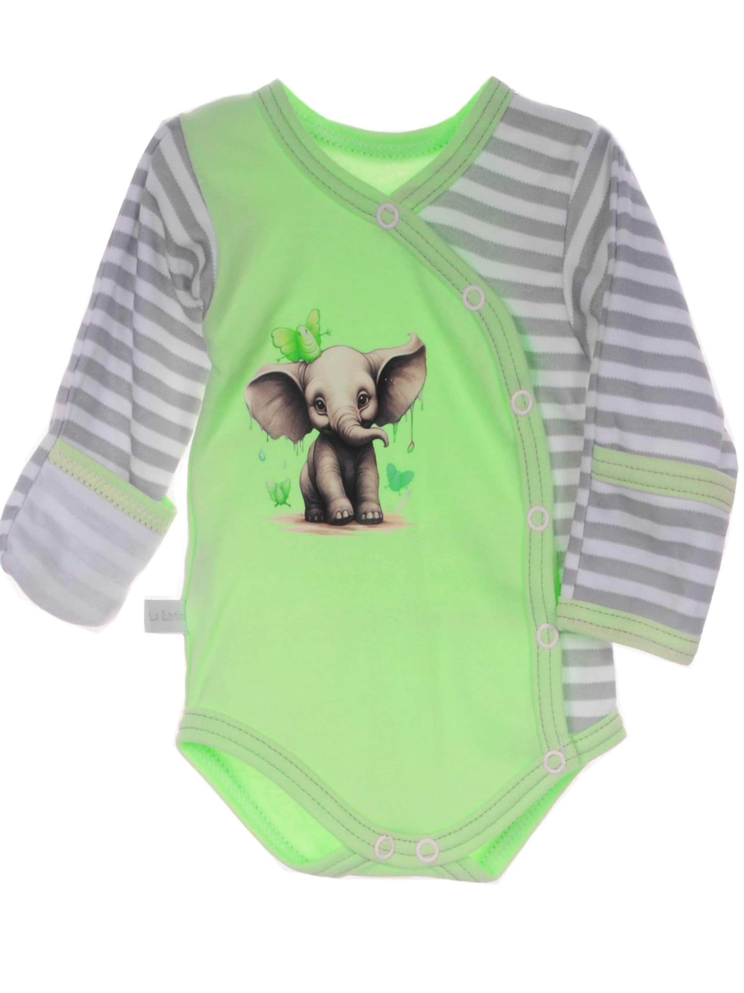 La Bortini Strampler/Body‌‌ in Grün: Vorderseite