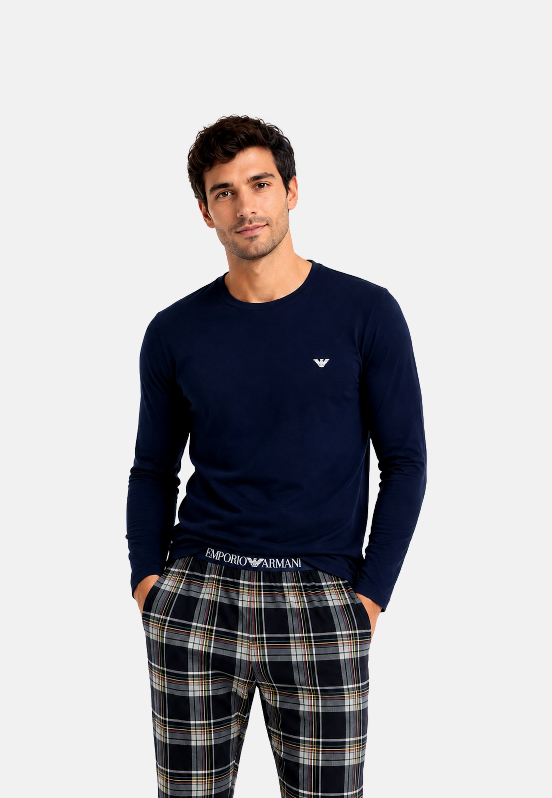 Pigiama lungo di Emporio Armani in blu