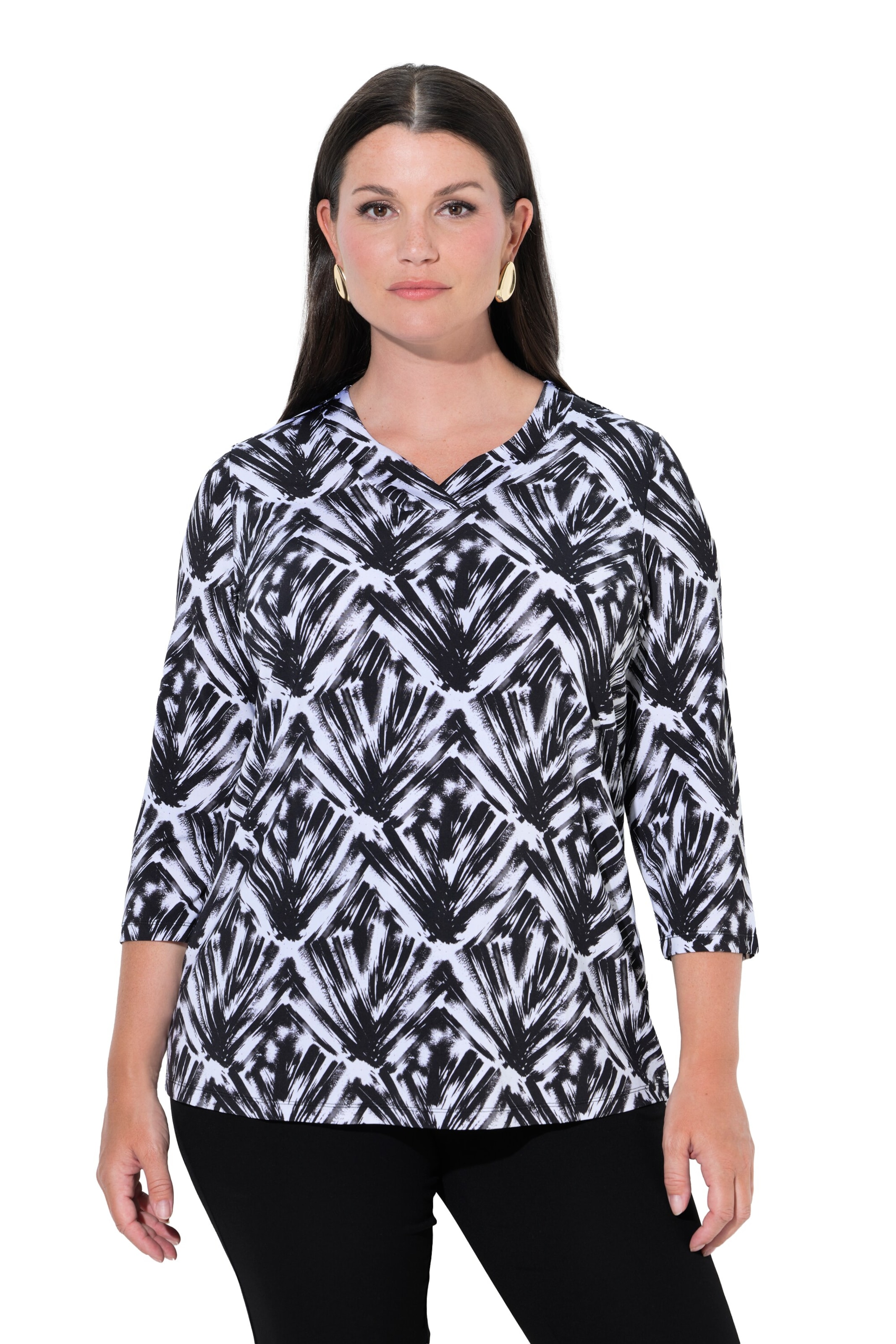 Ulla Popken Shirt in Black: front