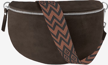 lePelou Gürteltasche 'NOA large' in Braun: Vorderseite