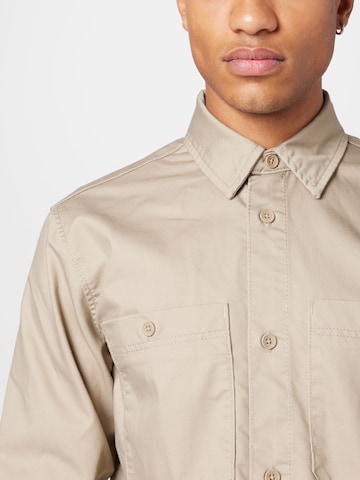 Only & Sons Regular fit Button Up Shirt 'Bob' in Grey