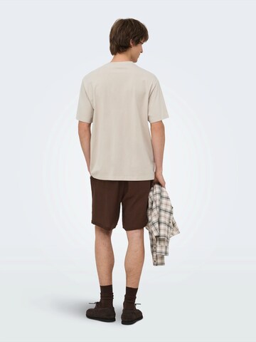 T-Shirt 'ONSFREDDIE' Only & Sons en beige