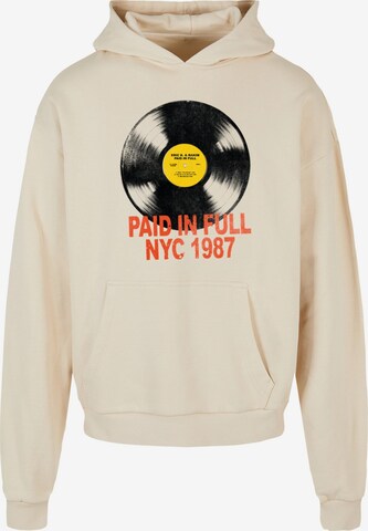 Sweat-shirt 'Eric B & Rakim - Paid In Full NYC 1987' Merchcode en beige : devant