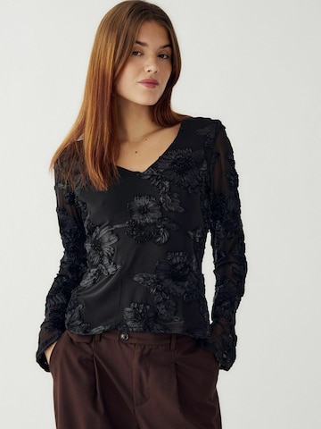 Top ' Lucille ' di Noella in nero: frontale