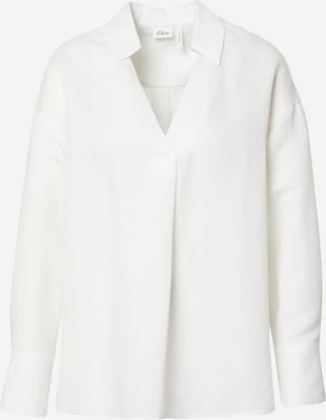 Camicia da donna di s.Oliver BLACK LABEL in bianco: frontale