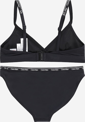Calvin Klein Swimwear Trojúhelníková Bikiny – černá