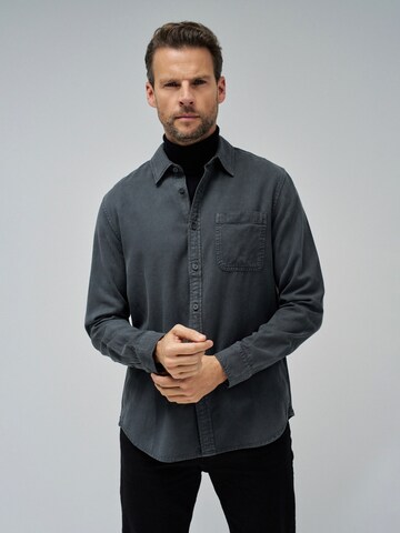 Salsa Jeans Regular Fit Hemd in Grau: Vorderseite