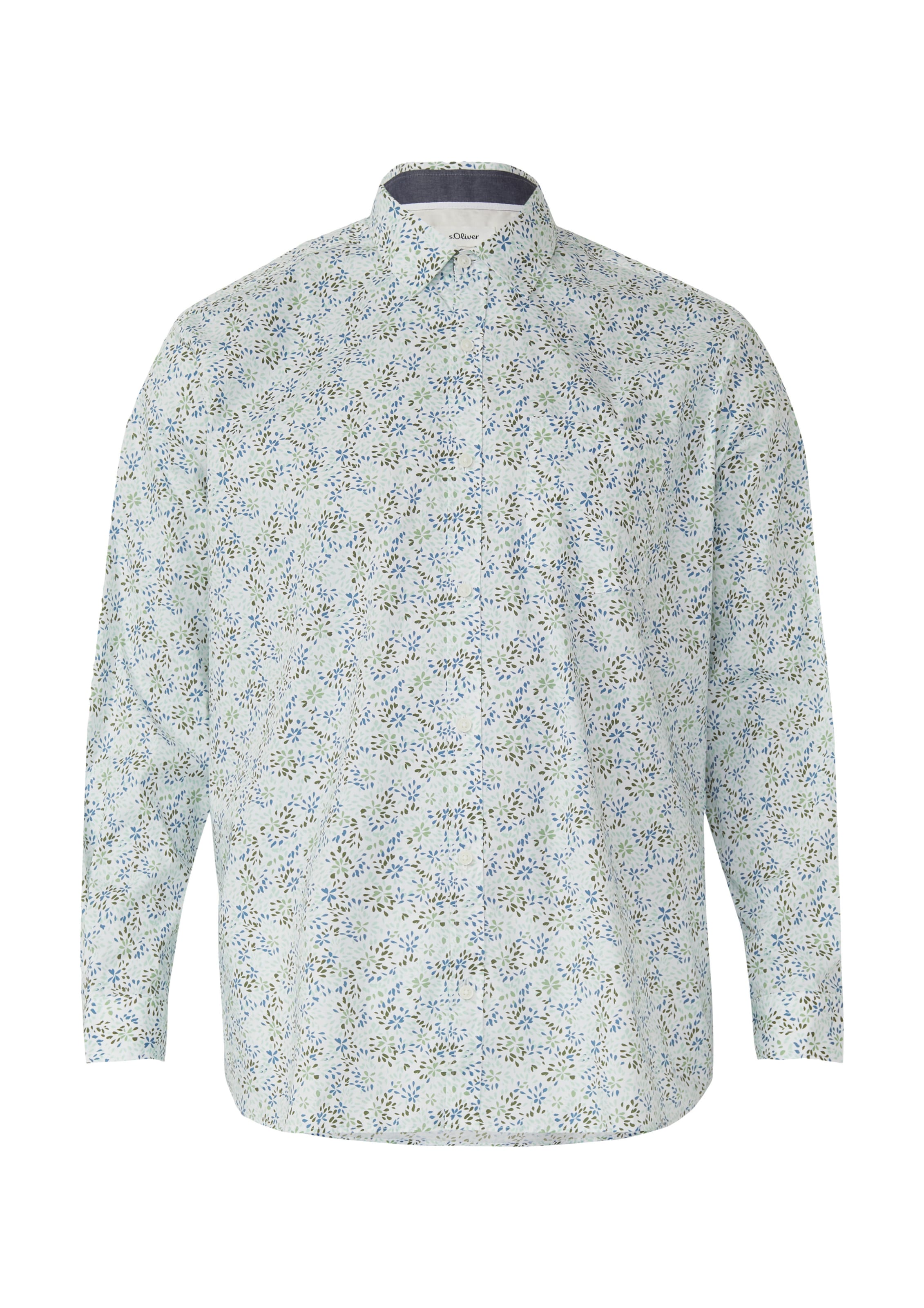 s.Oliver Slim Fit Hemd in Weiß: Vorderseite