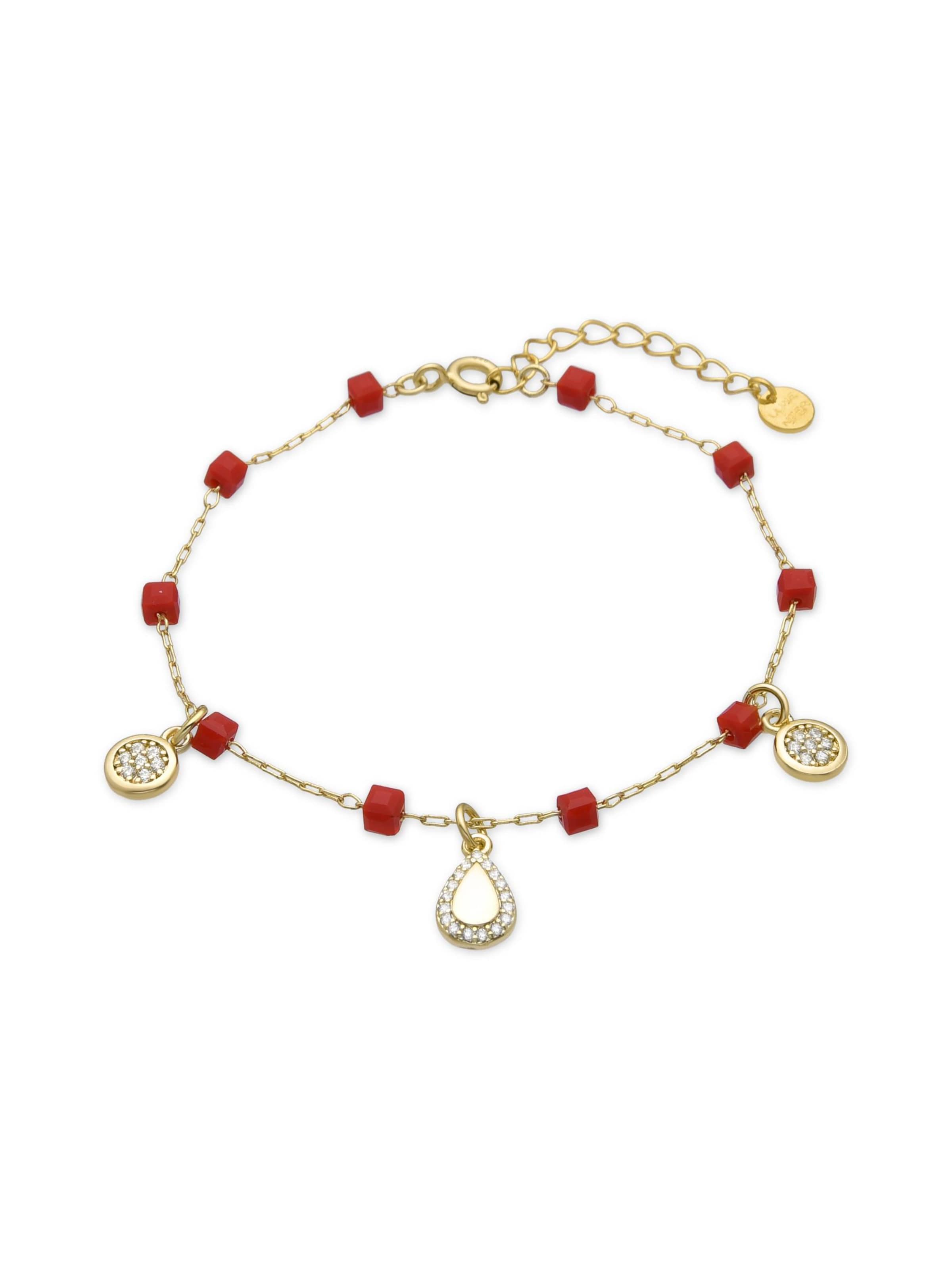 Luxenter Armband 'Kirrio' in Rood: voorkant
