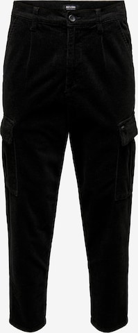 Pantalon cargo 'Dew' Only & Sons en noir : devant