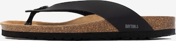 Bayton - Sandalias de dedo 'Lucca' en negro: frente