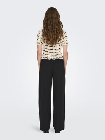 ONLY Wide Leg Hose in Schwarz