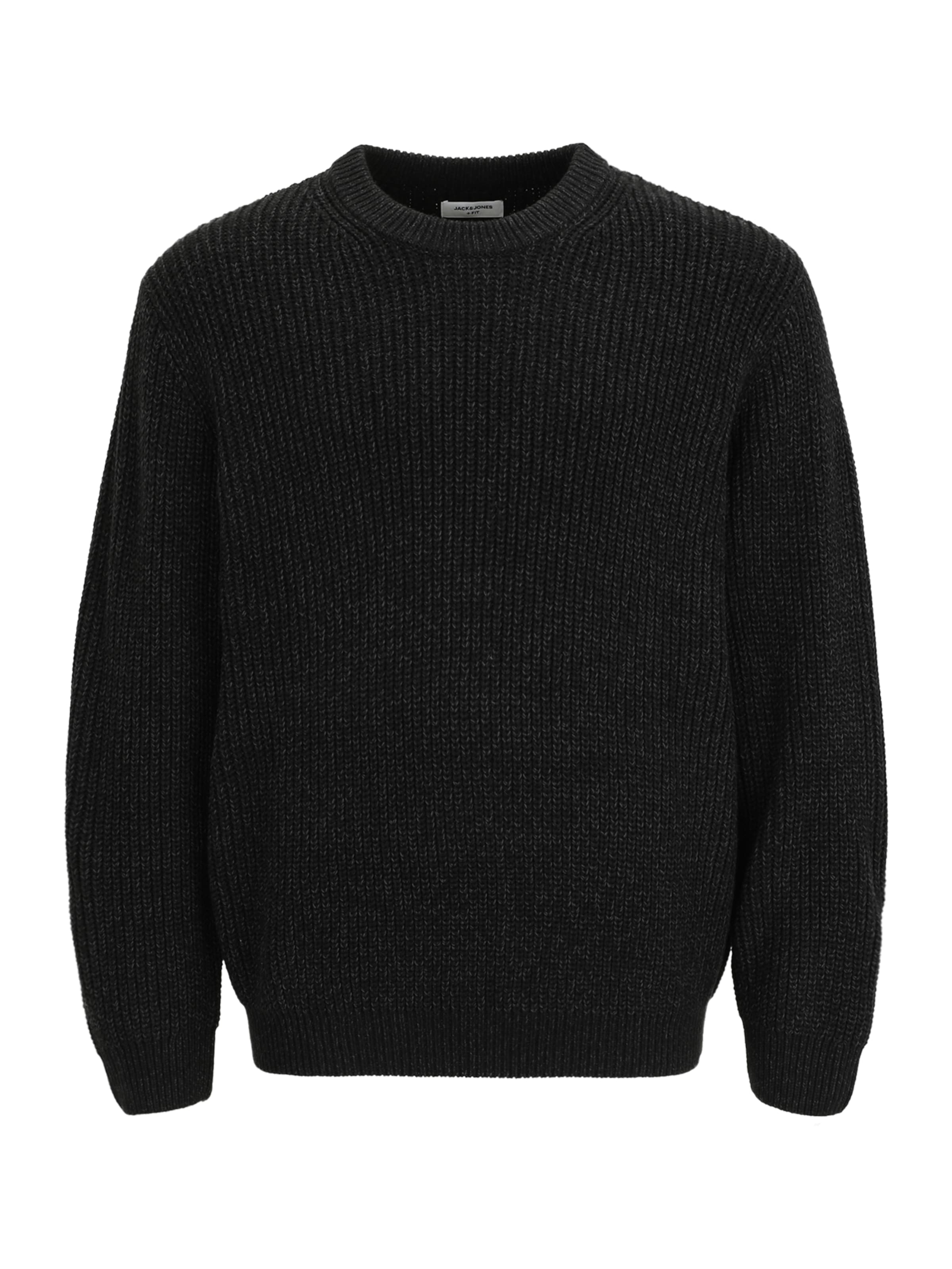 Jack & Jones Plus Sweater 'JORBleecker' in Black: front