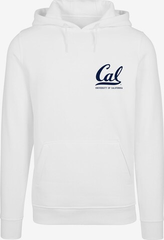 Sweat-shirt 'Berkeley University - Cal' Merchcode en blanc : devant