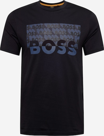BOSS Orange Camiseta 'Thinking 3' en azul paloma / negro, Vista del producto