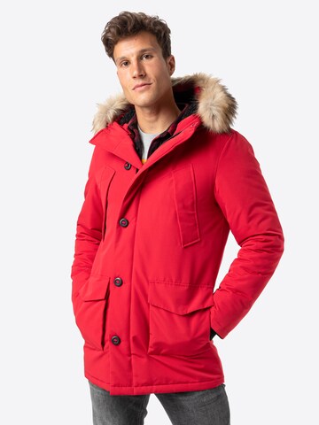 Superdry Téli parka 'Everest' - piros: elől