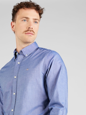 GANT Slim fit Zakelijk overhemd in Blauw