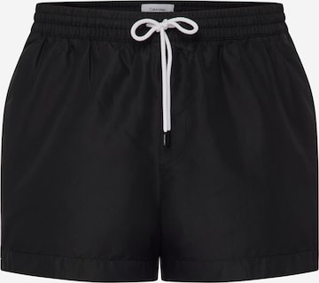 Shorts de bain Calvin Klein Swimwear en noir : devant