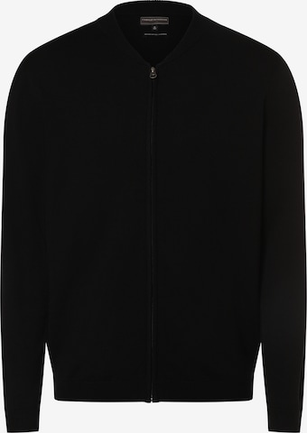 Finshley & Harding Knit Cardigan in Black: front