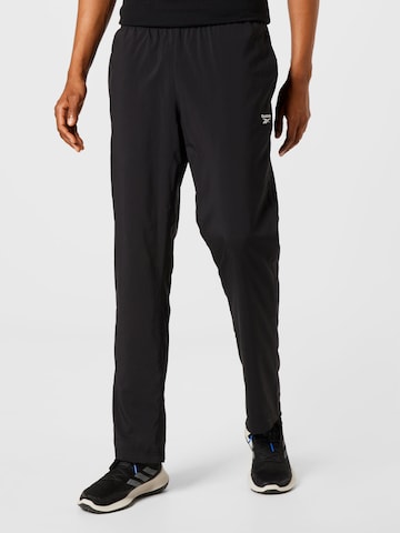 Regular Pantalon de sport Reebok en noir : devant