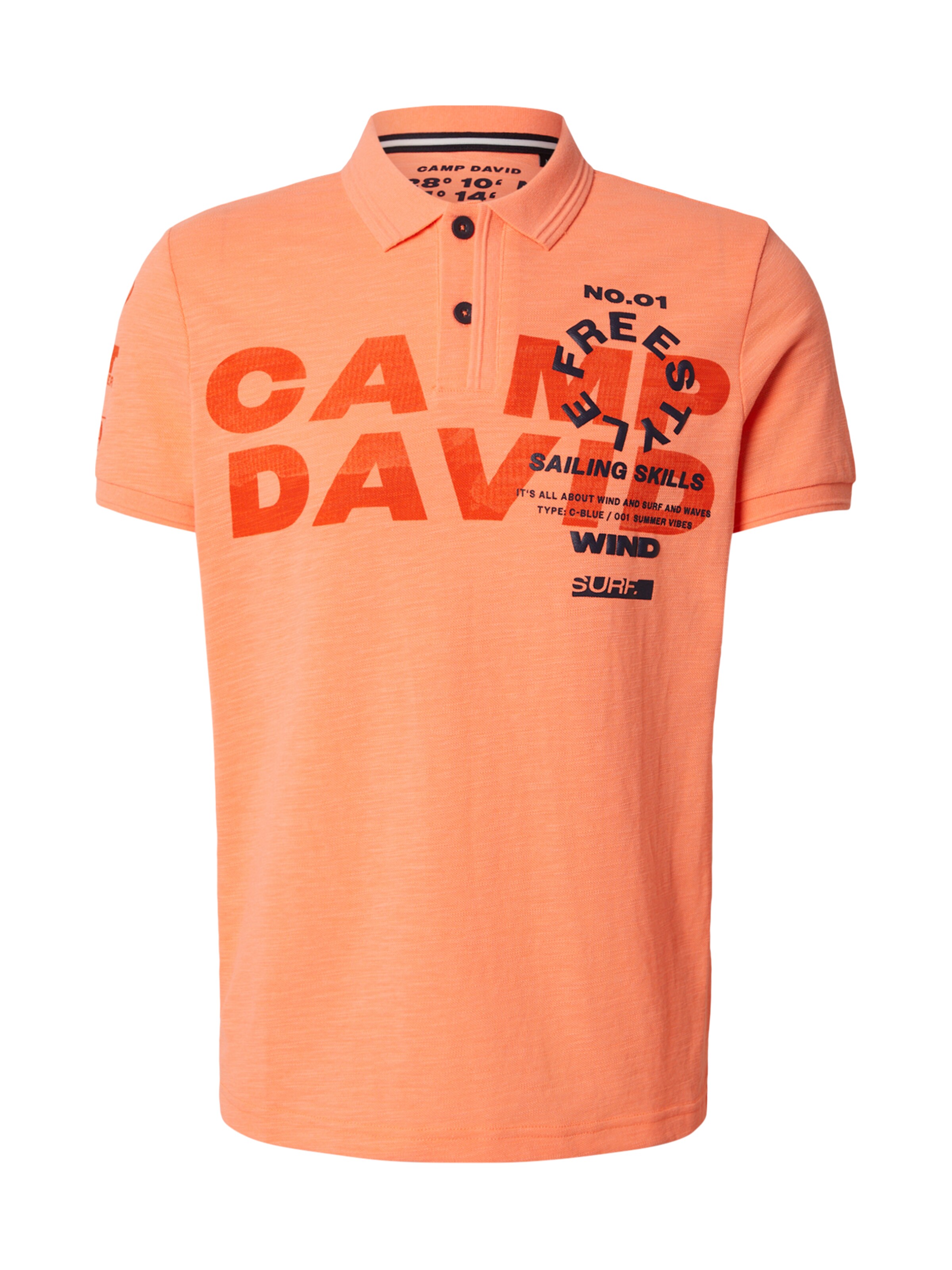 CAMP DAVID - Camiseta en naranja: frente
