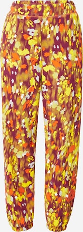 ADIDAS BY STELLA MCCARTNEY Zúžený Sportovní kalhoty 'Floral Printed ' – oranžová: přední strana