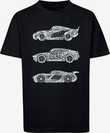 ABSOLUTE CULT T-Shirt 'Cars - Text Racers' in Schwarz: predná strana