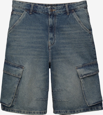 Pull&Bear Loosefit Cargofarkut värissä sininen: etupuoli