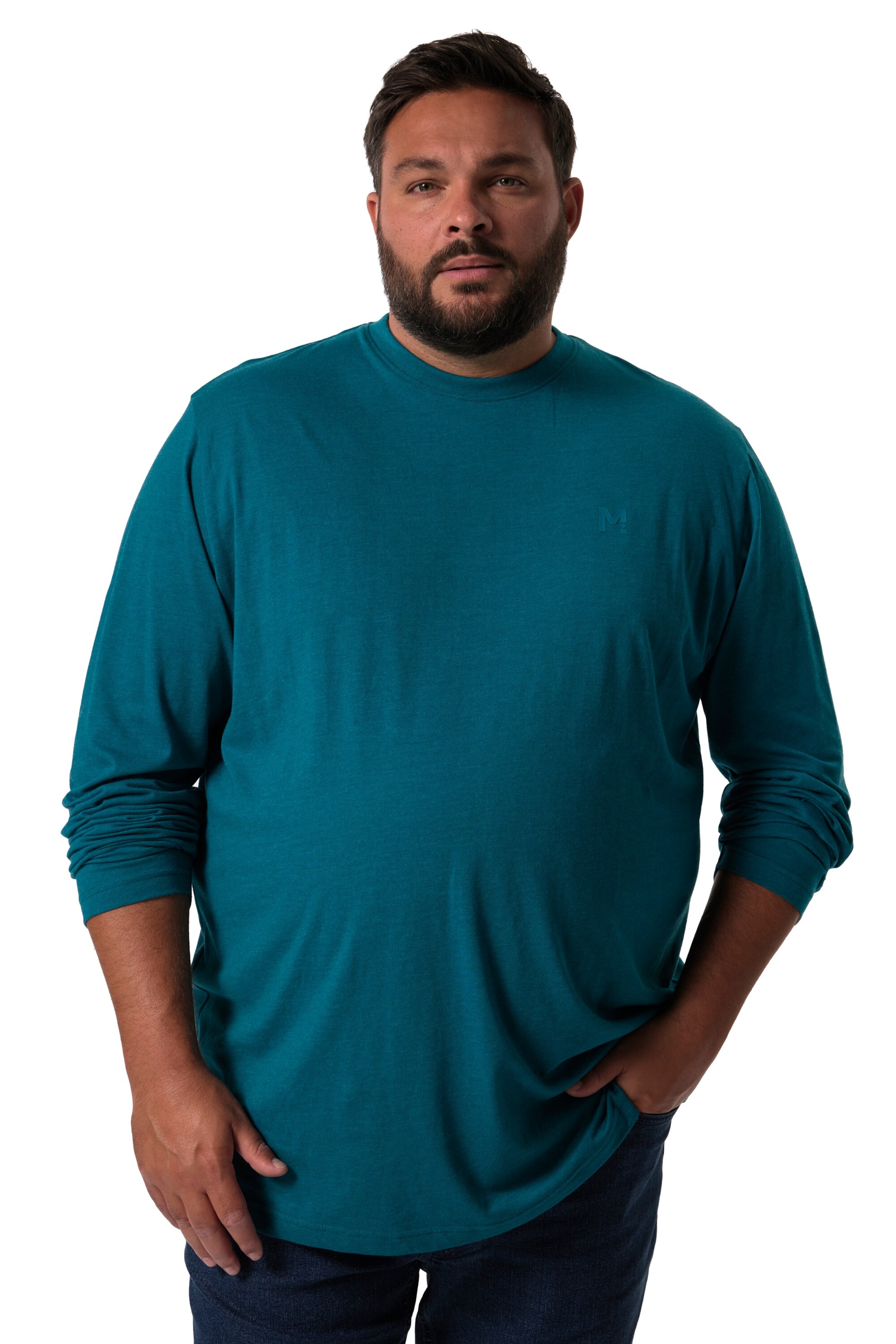 Men Plus T-Shirt in Blau: Vorderseite