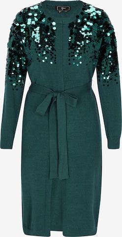 faina Gebreid vest in Groen: voorkant