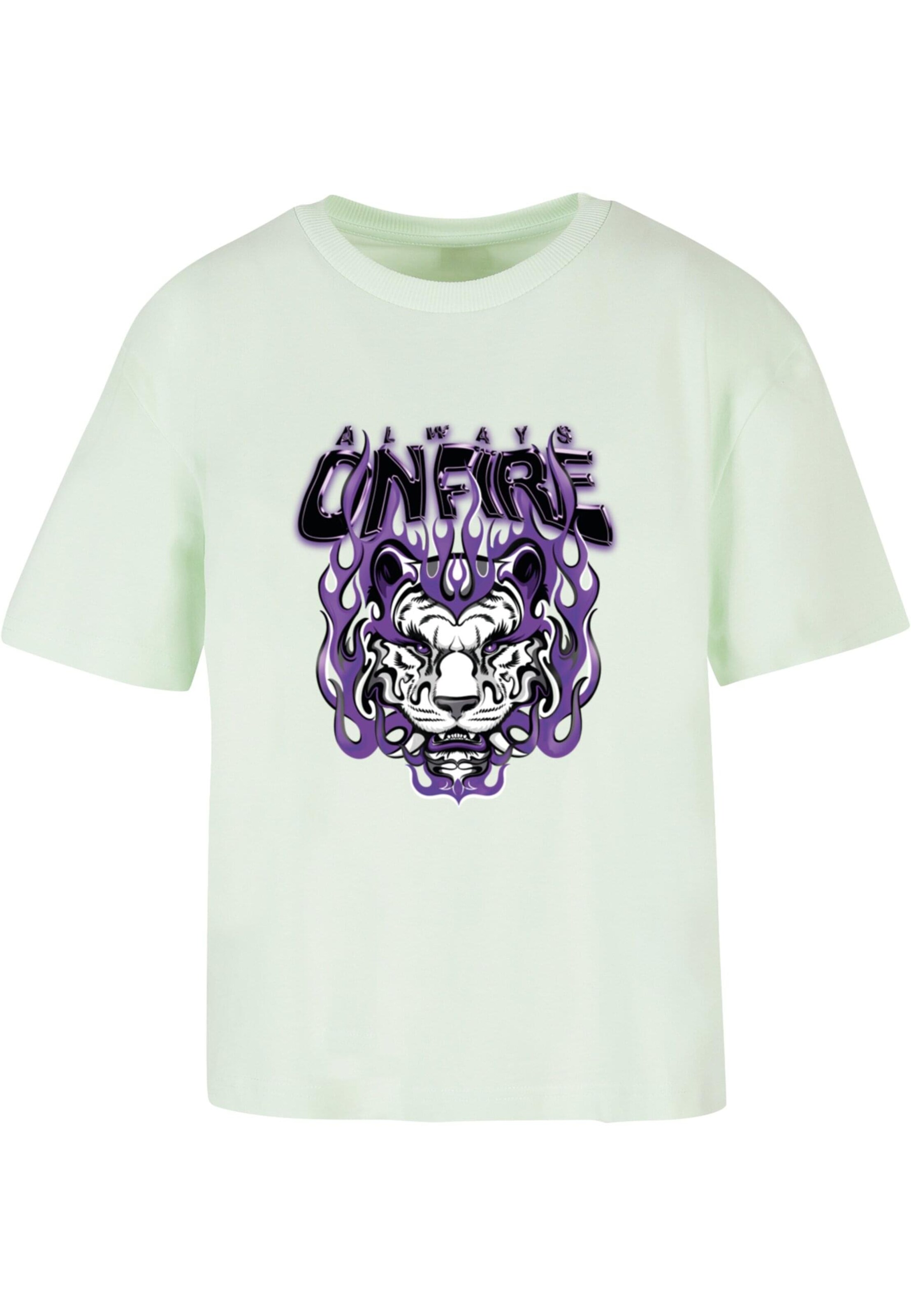 Mister Tee Tričko 'Always On Fire' – zelená: přední strana