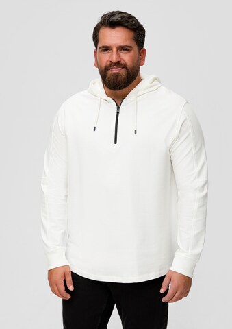 s.Oliver Men Big Sizes Sweatshirt in White: front