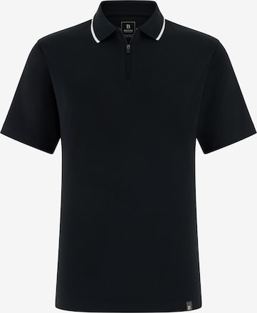 T-Shirt 'Pima Interlock' Boggi Milano en noir : devant