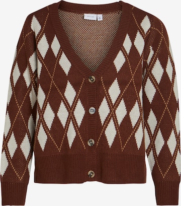 VILA Knit Cardigan 'Lina' in Brown: front