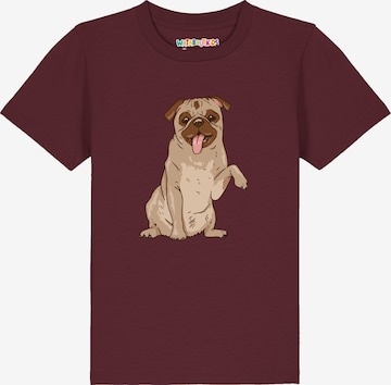 watabout.kids T-Shirt 'Mops' in Rot: Vorderseite