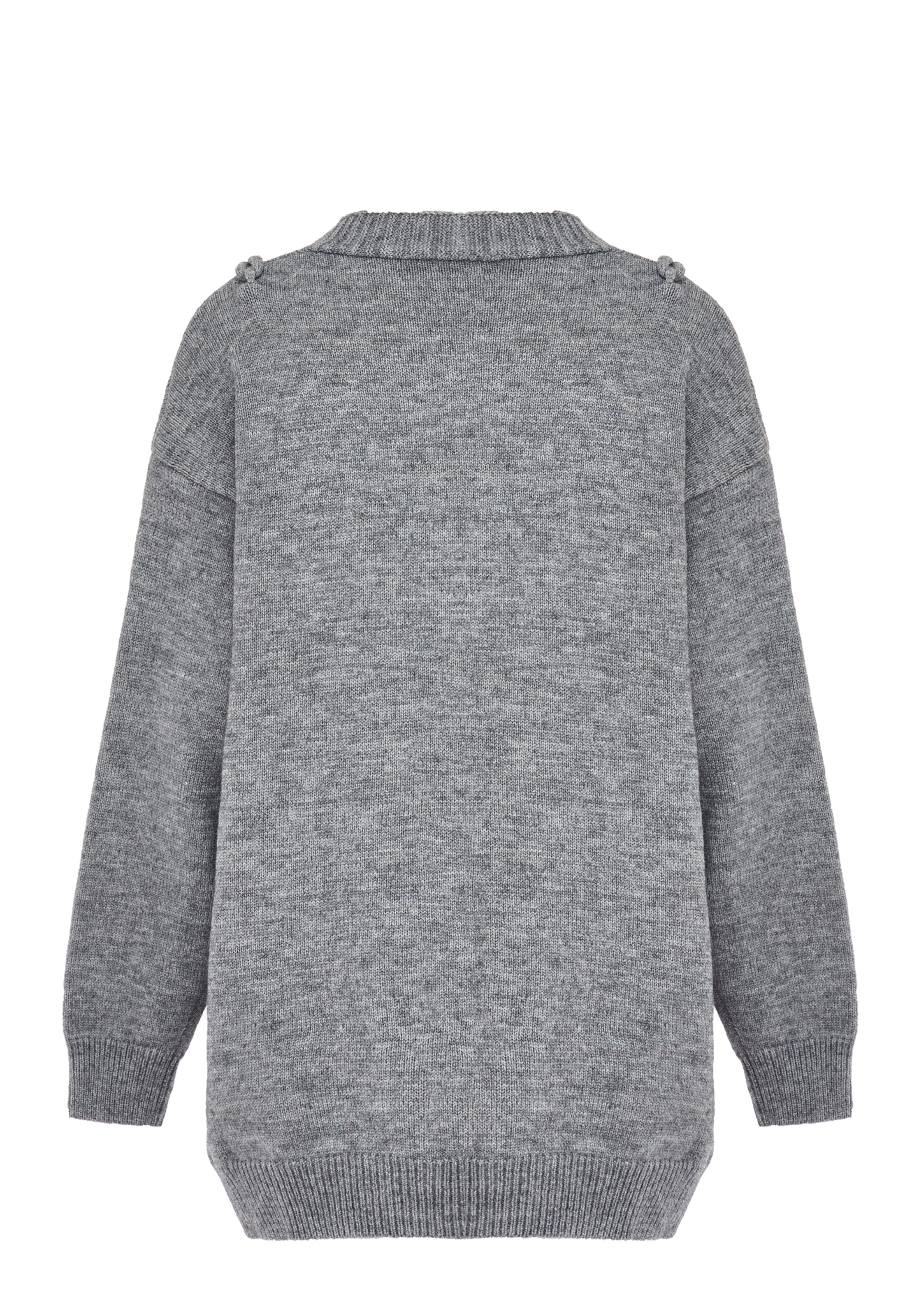 caissa - Casaco de malha em cinzento