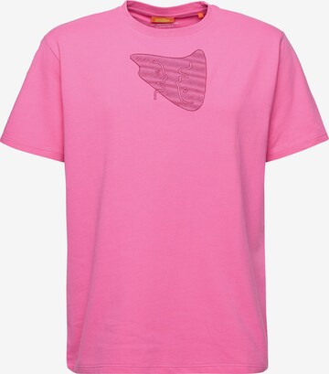 T-Shirt smiler. en rose : devant