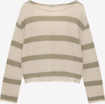 Pull&Bear Pullover i beige: forside