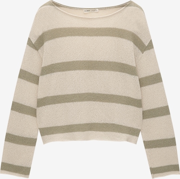 Pull-over Pull&Bear en beige : devant