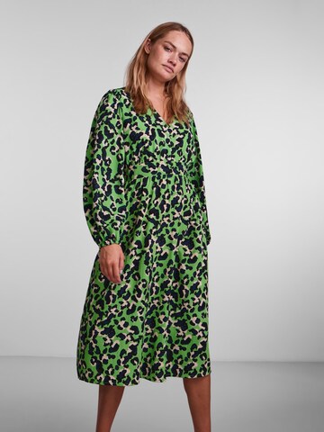 PIECES Košeľové šaty 'Meline Darsy' - Zelená: predná strana