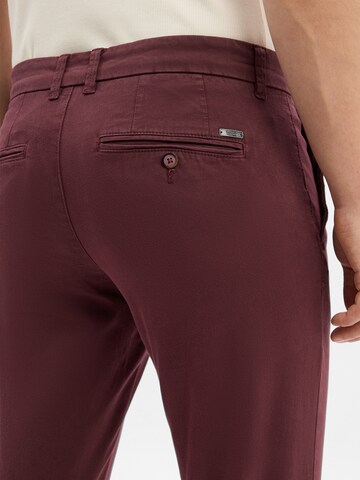 Finshley & Harding Slimfit Chinohose 'Dylan' in Rot