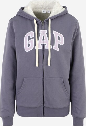 Gap Tall - Sudadera con cremallera en gris: frente